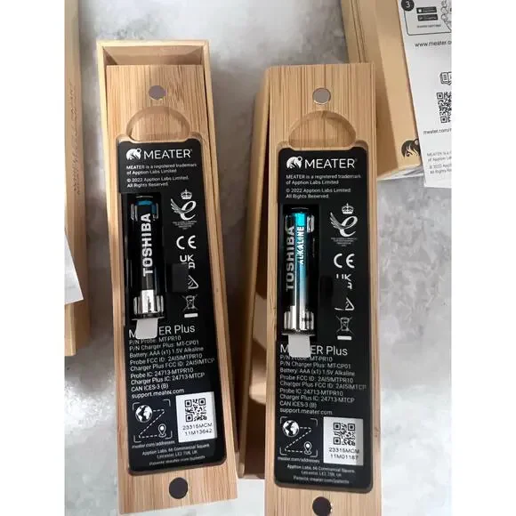 MEATER Plus Wireless Meat Thermometer Lot of 2 Smart Bluetooth BBQ Grill Probe**